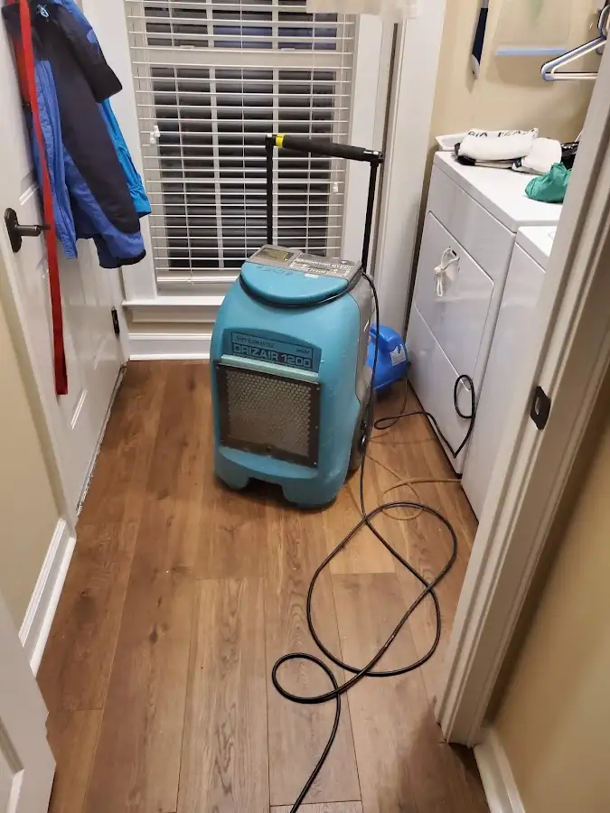 Commercial dehumidifier deployed for Flood Damage Cleanup in Peach Bottom